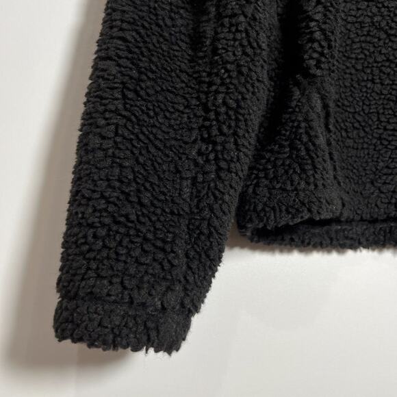 Lululemon Wool Whenever Crew SIZE 6 Black Sherpa Fleece Boxy Pullover Top - Picture 11 of 13